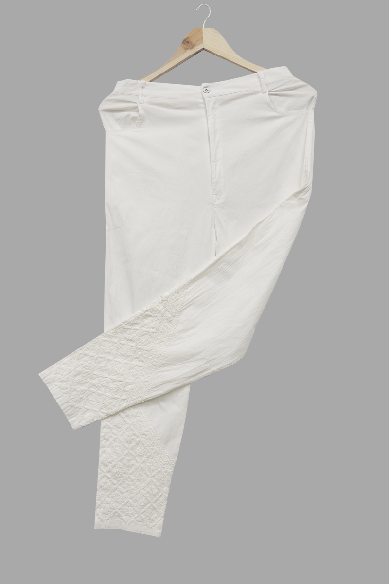 Ladies Black Rayon Cotton Pants With Pockets Lucknowi Chikankari | Cotton  pants, Hispanic outfits, Embroidered pants