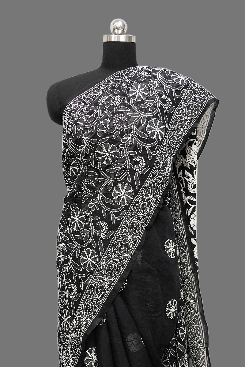 Cotton Embroidered Mulmul Chikankari Handwork Short Gown With Sharara, Full  Sleeve at Rs 840/piece in Lucknow